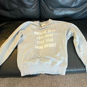 Spiritual Gangster Light Blue Graphic Crewneck Sweatshirt